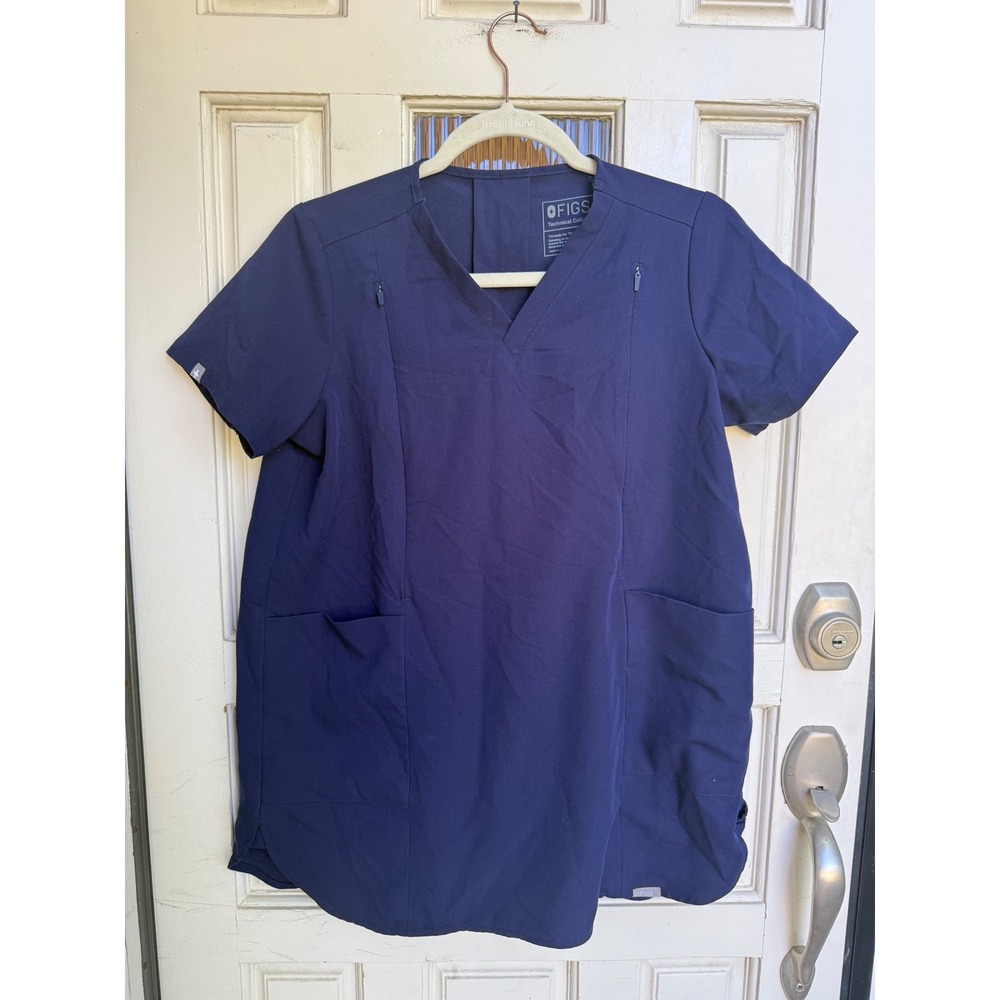 Figs Mawe Maternity Scrub Top Navy Blue Technical Collection Size XXS W20SW1033